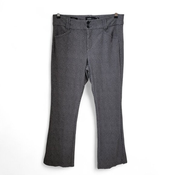 Studio by Torrid Dress Pants Size 18R Black Herringbone Ponte Trouser Boot - Picture 1 of 15